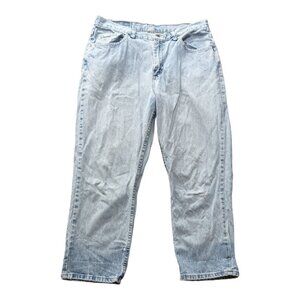 Vintage Lee Riders Jeans Womens 14 Blue Light Wash Mom Straight 90s *Read*